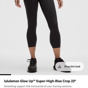 lululemon athletica Glow Up Black Crop Pants